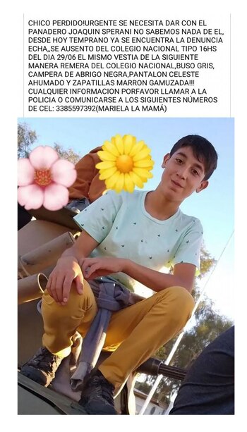 Así buscaban a Joaquín