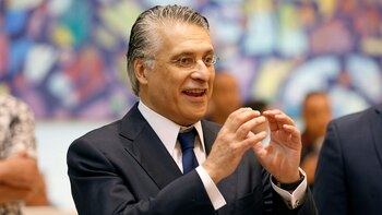 El candidato presidencial Nabil Karoui