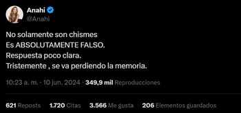 Anahí le manda un contundente