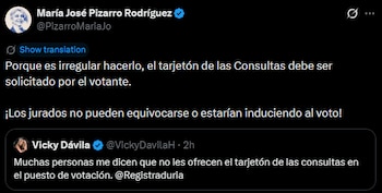 Rifirrafe entre María José Pizarro