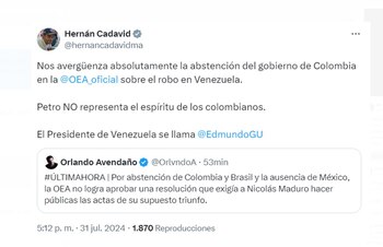 El congresista rechazó la representación