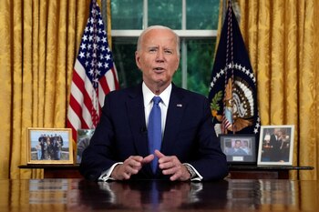 Joe Biden habló tras abandonar