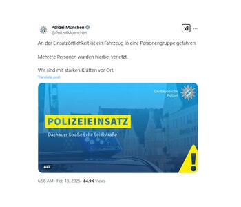 La policía de Múnich emitió