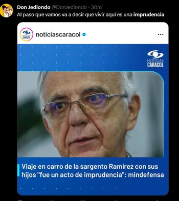 Don Jediondo se refirió al comentario del ministro de defensa
Fuente: @DonJediondo