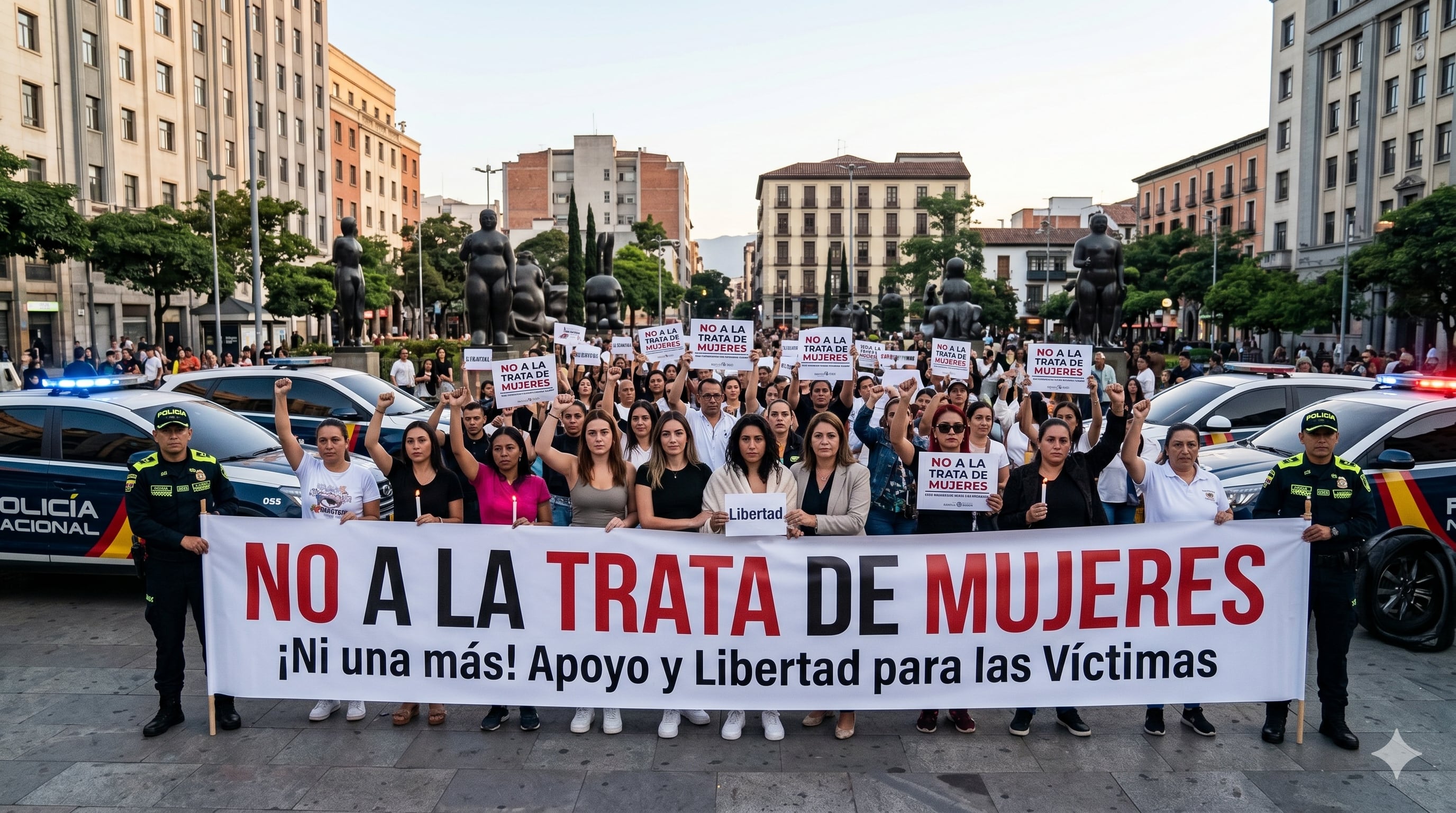 En 2026, la Policía Nacional de Colombia identificó 77 víctimas de trata de personas, reflejando el aumento de este delito a nivel nacional - crédito Visuales IA