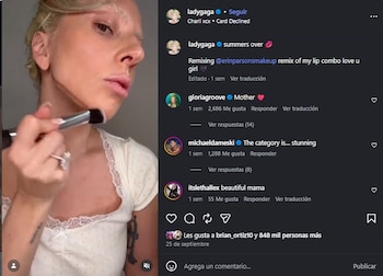 Lady Gaga ha mostrados sus rutinas de maquillaje recientemente.
