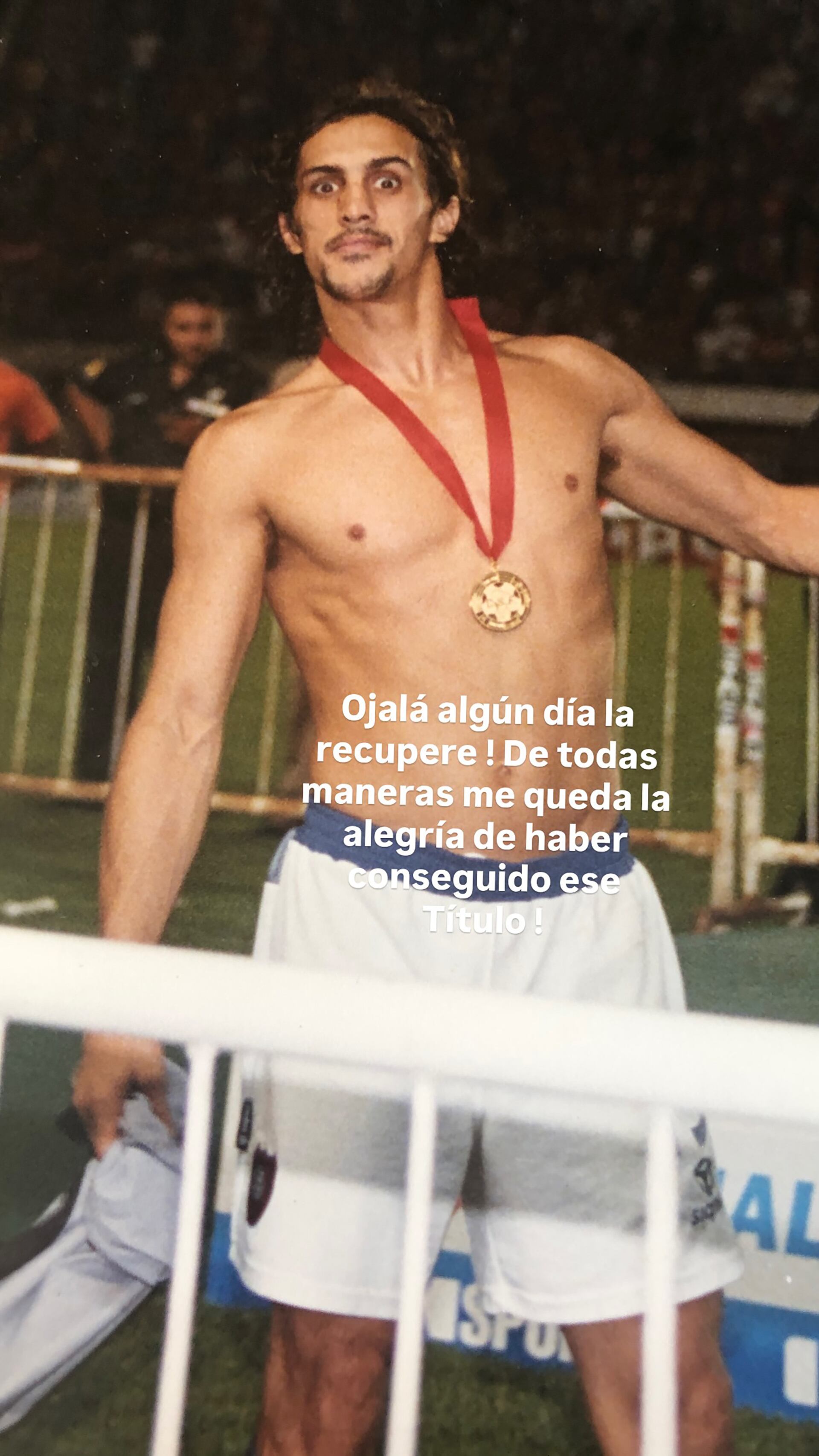 La medalla que Pepe Chatruc ganó con San Lorenzo en la Copa Sudamericana de 2002 (Instagram)
