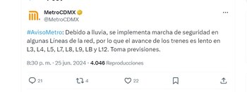 Metro CDMX 25 junio