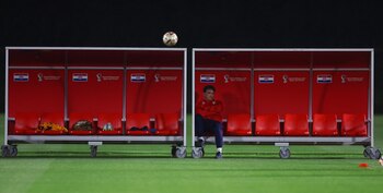 Zlatko Dalic durante el último entrenamiento de Croacia en la víspera del duelo ante Argentina por las semifinales del Mundial de Qatar 2022 (REUTERS/Lee Smith)