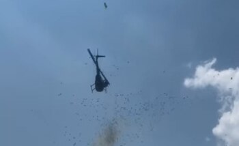 El helicóptero arrojó 5.000 dólares