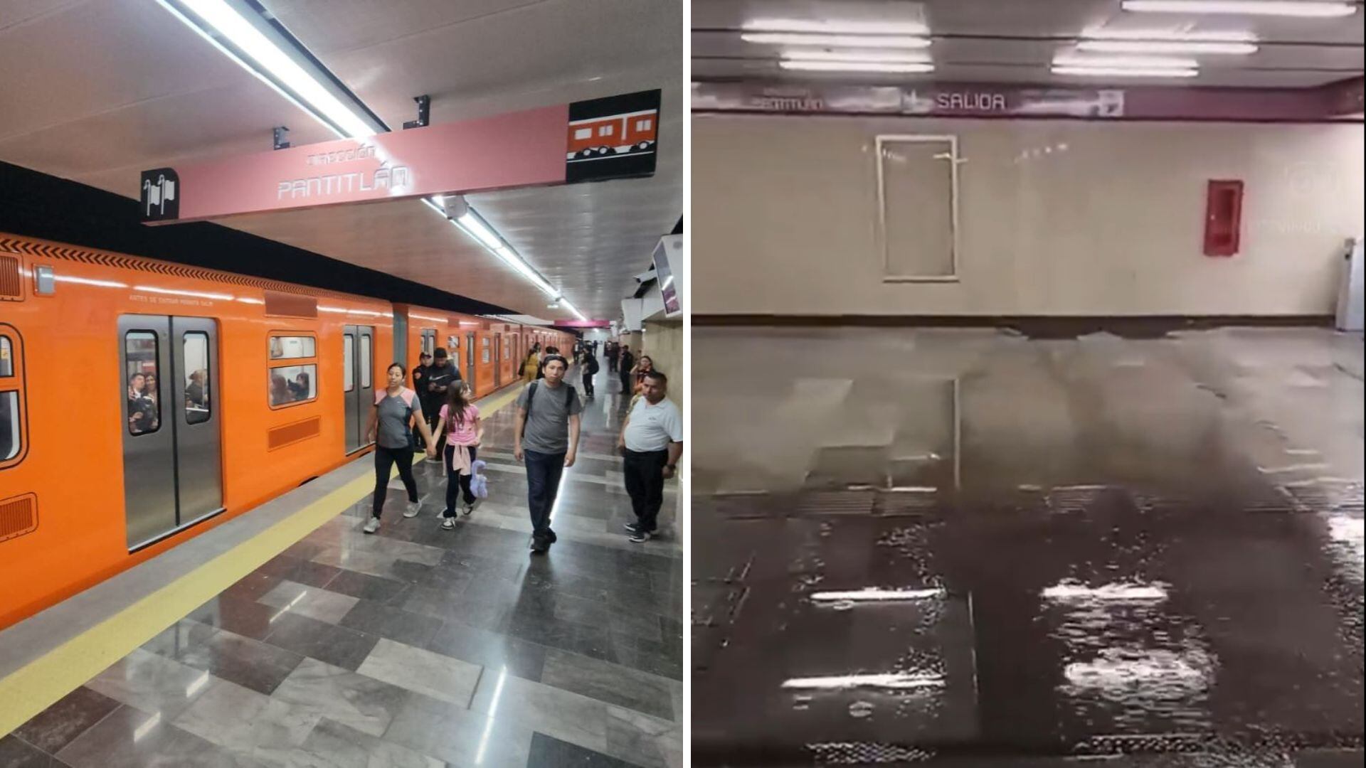 Reportan supuesta filtración de lluvia en la Línea 1 del Metro CDMX (X/ @MetroCDMX// @Viral_Metro2)