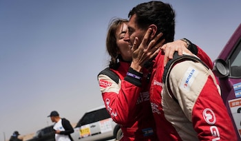 Nicolás Cavigliasso y Valentina Pertegarini celebrando su triunfo en China