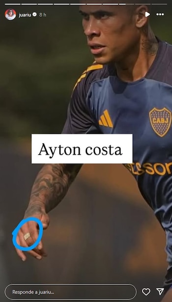 Ayrton Costa comparte el mismo anillo que Wanda Nara entre rumores de romance entre ellos (Instagram)