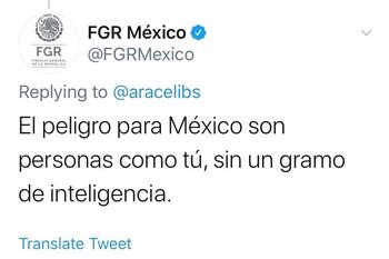 La FGR emitió un mensaje