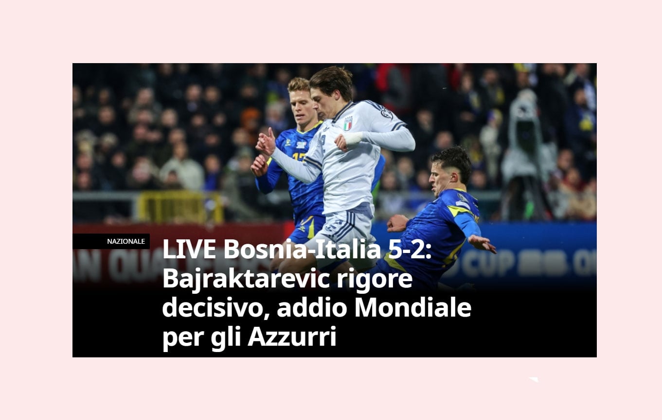 Adiós Mundial para la Azzurri