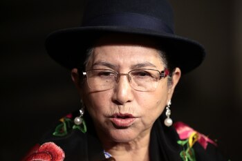 La canciller de Bolivia, Celinda