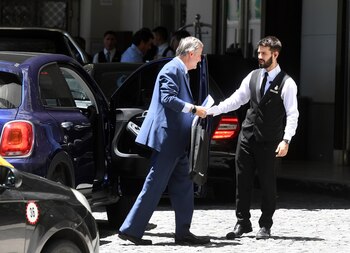 Cristiano Rattazzi al arribar a