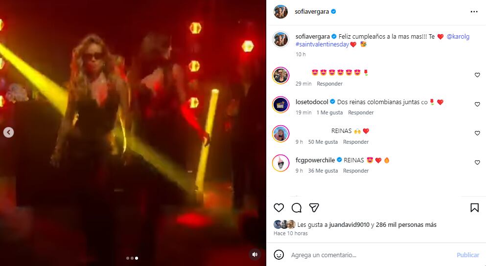 La Bichota celebró su cumpleaños junto a la Toty en Los Ángeles - crédito @sofiavergara/IG