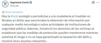 La Suprema Corte advirtió que