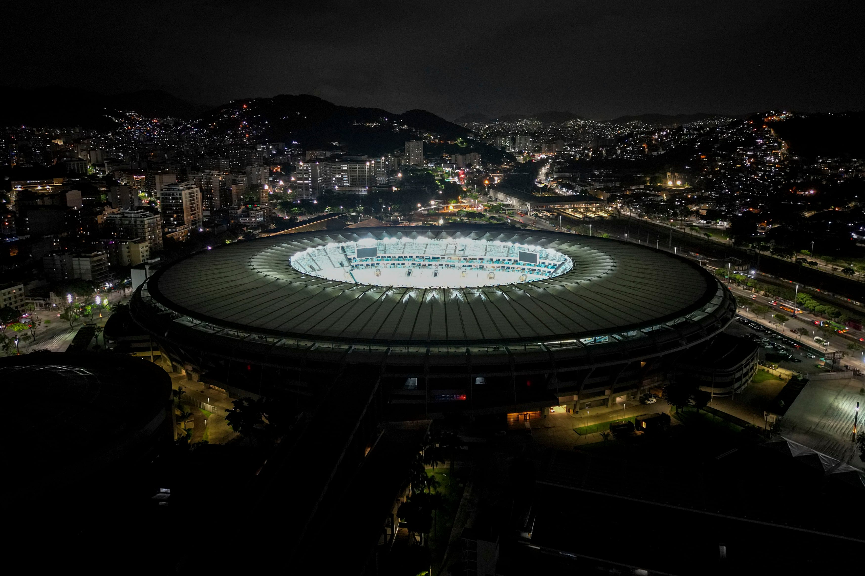 Vista aérea al Estadio Maracaná (AP Foto/Bruna Prado)