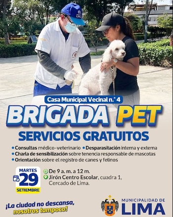 La campaña se llevará a cabo este martes 29 de septiembre - Créditos: Municipalidad de Lima.