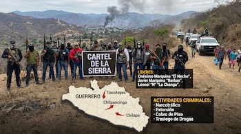 El "Cártel de la Sierra" es identificado por las autoridades federales como uno de los grupos armados con mayor capacidad operativa en Guerrero. (Imagen ilustrativa potenciada con IA | Infobae México)