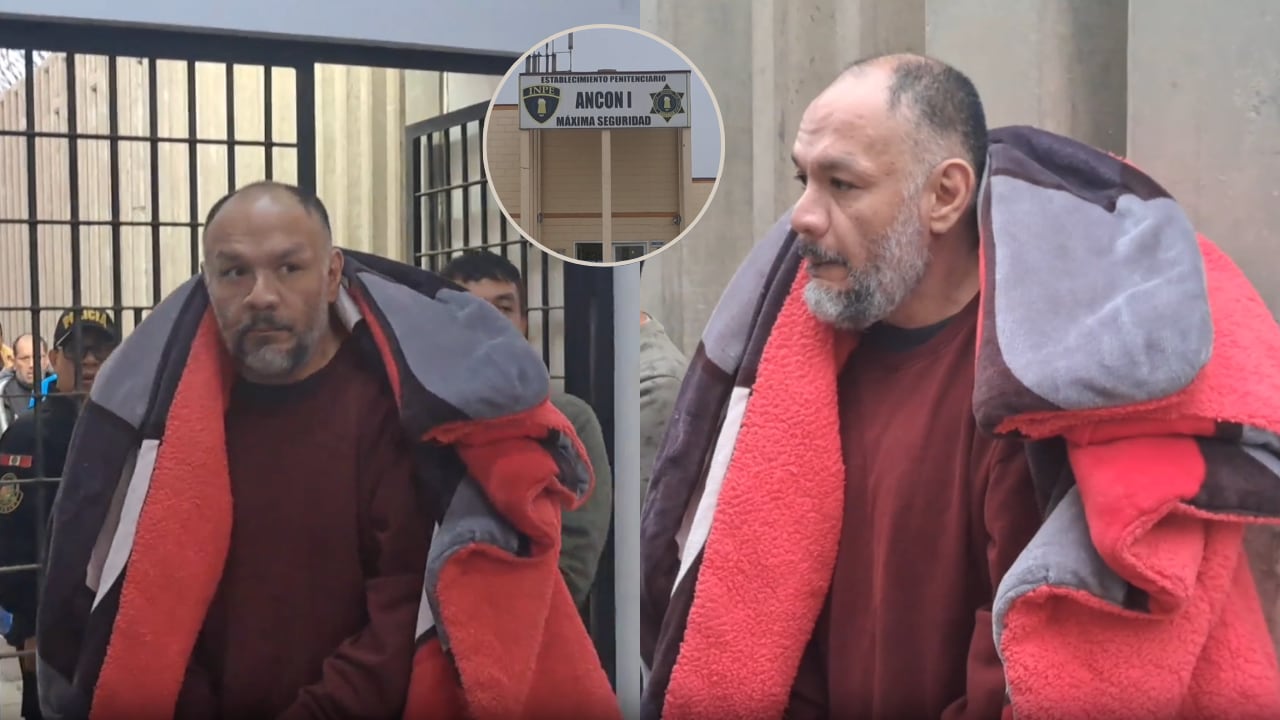Así fue el traslado de Jackson Mora al penal Ancón I para cumplir su prisión preventiva de 15 años: esposado, abatido y bajo fuerte resguardo