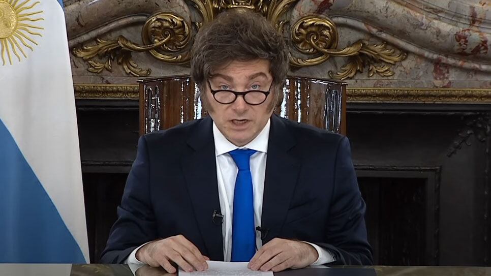 Javier Milei hablará este lunes por cadena nacional