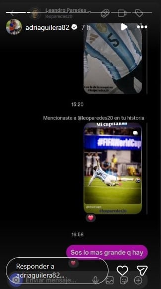 La reacción de Paredes ante el tatuaje (IG/adriaguilera82)