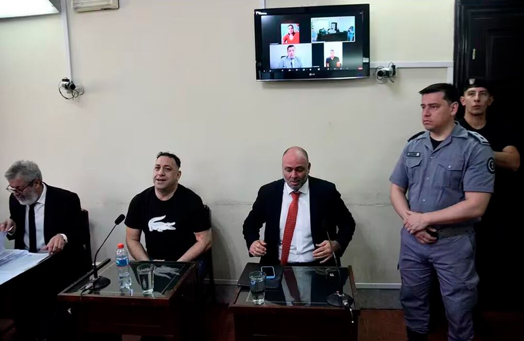 El líder de la barra de Talleres, Darío Cáceres, durante el juicio en su contra (Gentileza: La Voz)