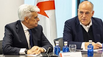 Pedro Rocha y Javier Tebas