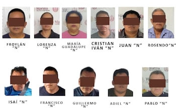 Los 11 policías fueron detenidos en Coatzacoalcos por su presunta participación en la desaparición forzada de cuatro personas ocurrida en 2015. (X @FGE_Veracruz)