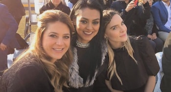 Belinda durante el evento con