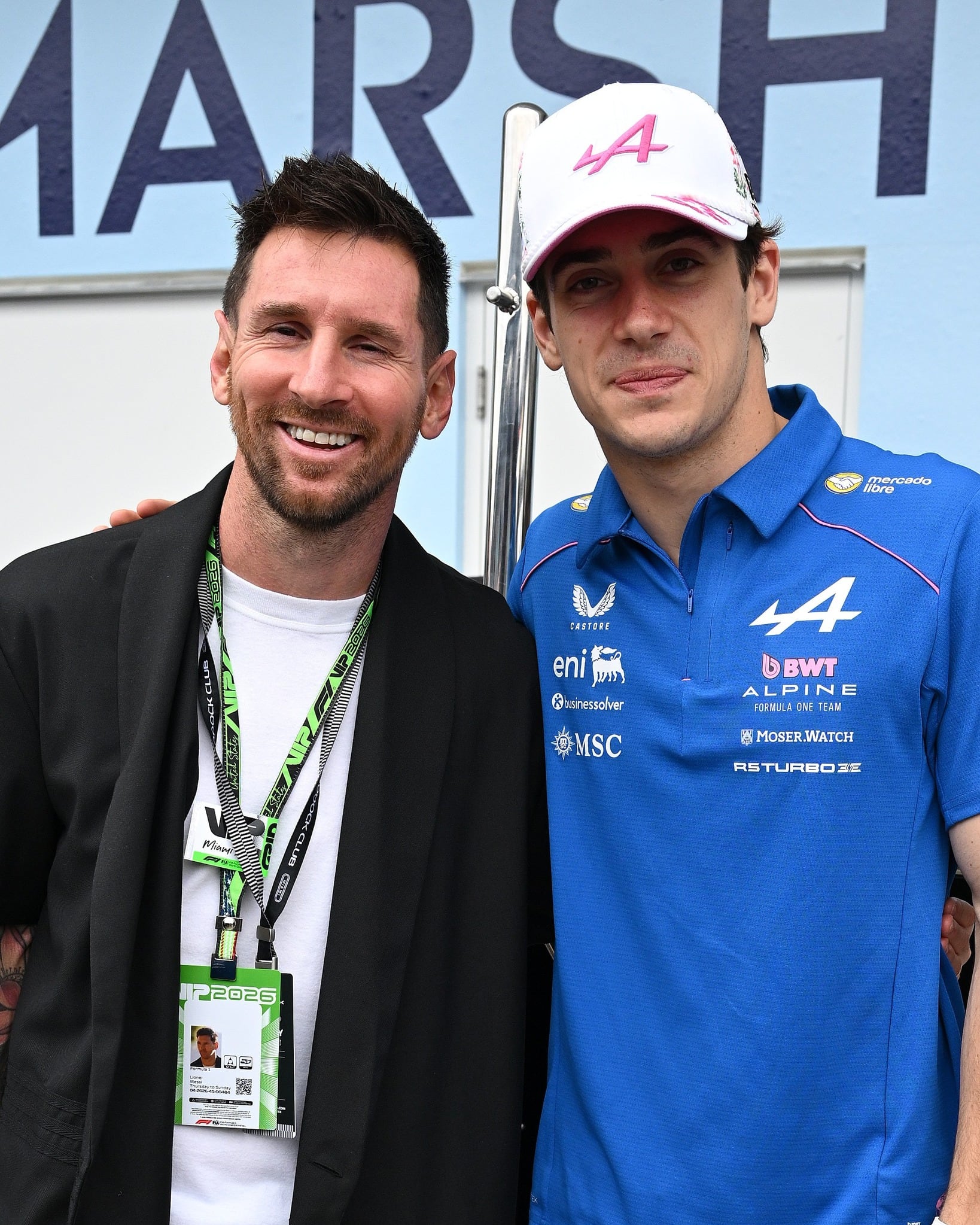 Lionel Messi y Franco Colapinto se conocieron personalmente en Miami (@f1)
