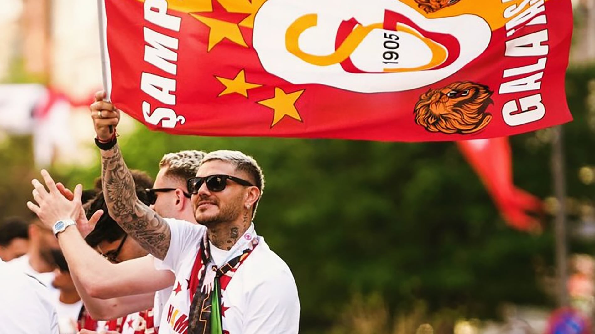 Icardi, en los festejos del último título de liga del Galatasaray