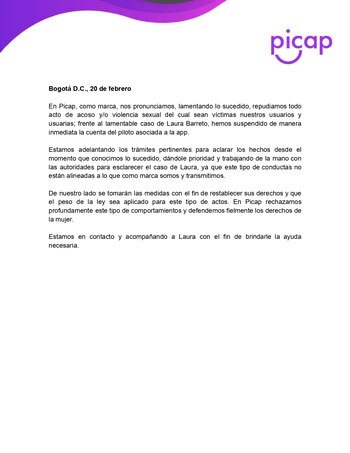 Comunicado de Picap