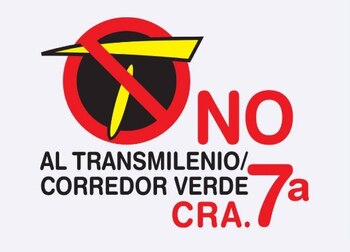 Movimiento de No al corredor verde de Claudia López sobre la Séptima