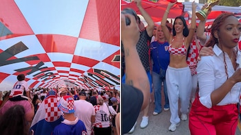 La impactante caravana de los hinchas de Croacia antes del debut frente a Inglaterra: la influencer que comandó la marcha