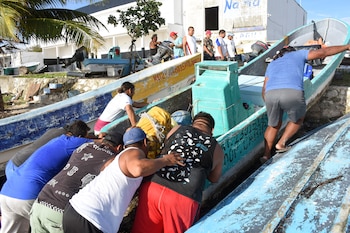 Pescadores de la zona costera