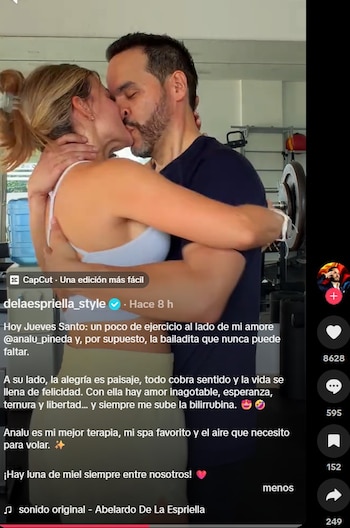 El mensaje personal que acompañó el video del Jueves Santo resaltó la relación cercana entre Abelardo De la Espriella y Ana Lucía Pineda - crédito delaespriella_style / TikTok