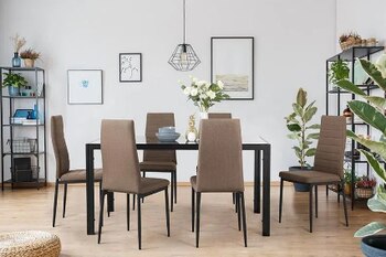 Comedor Niza 6 personas Negro