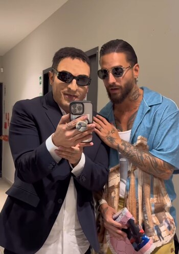 Juanda y Maluma se encontraron
