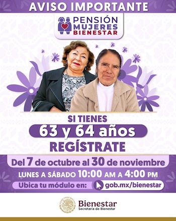 La Pensión para el Bienestar de Mujeres Adultas Mayores es un apoyo económico de tres mil pesos bimestrales impulsado por el Gobierno de México bajo la administración de Claudia Sheinbaum, que reconoce su trabajo en el hogar y la familia.