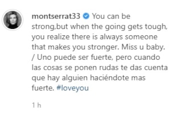 El mensaje de Montserrat para