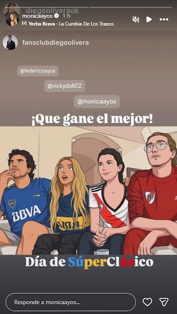 En familia y con camisetas mezcladas, Mónica Ayos apostó al “que gane el mejor”