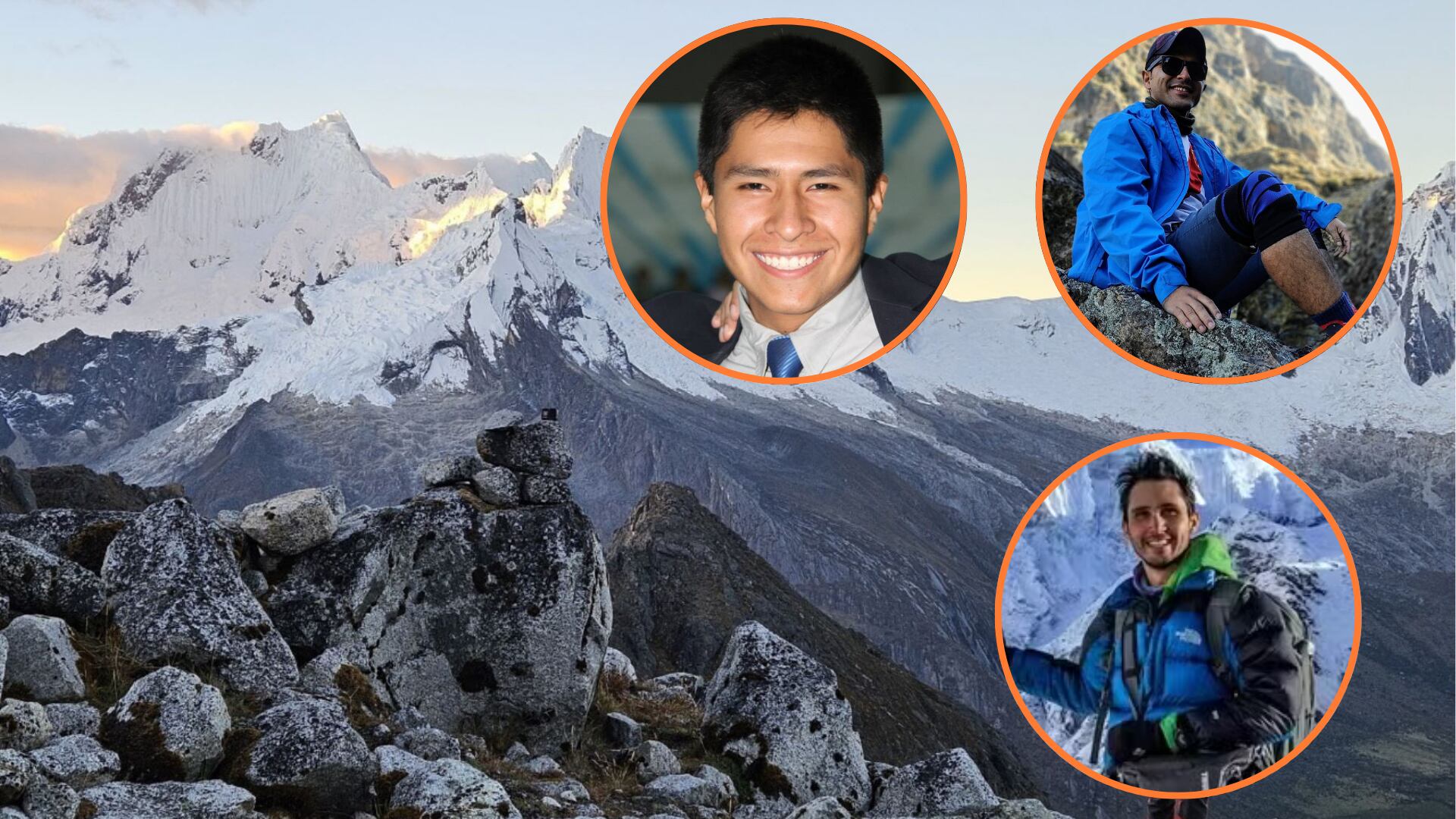 Montañistas desaparecidos en nevado de Áncash. (Foto: Infobae Perú/Agencia Andina/FB)