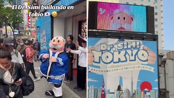 Dr. Simi conquista Japón: abre tienda en Tokio y causa ternura al bailar vestido de samurái