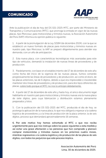 AAP pide reunión urgente con