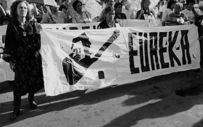 Activismo de Rosario Ibarra de la Piedra. Foto: Twitter @Eduard__oH