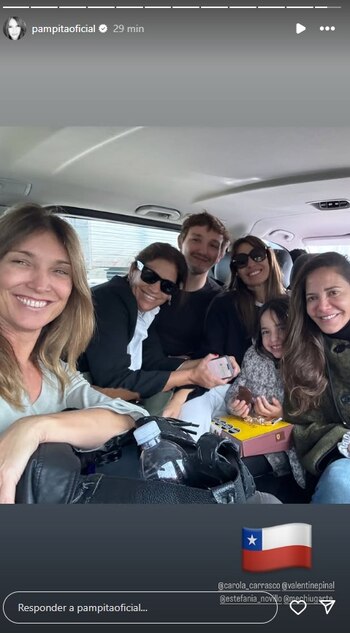 Recién llegada a Chile, Pampita